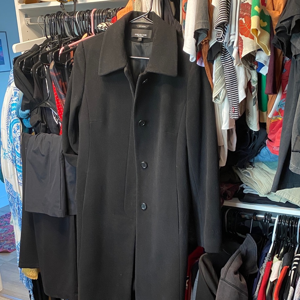 Jones New York Classic Black Trench Coat